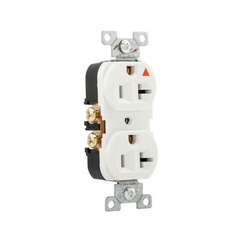 Main product image of Arrow Hart Heavy-Duty Industrial Duplex Receptacle, #14-10 Awg 20A 125V Face Base, 5-20R, Duplex, IG5362W