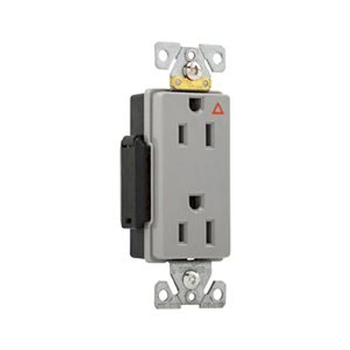 Main product image of Arrow Hart Industrial Duplex Receptacle, #14-10 Awg 15A 125V, Gray, Duplex, IG6262GY