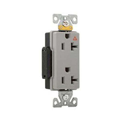 Main product image of Arrow Hart Industrial Duplex Receptacle, #14-10 Awg 20A 125V, Gray, 5-20R, Duplex, IG6362GY