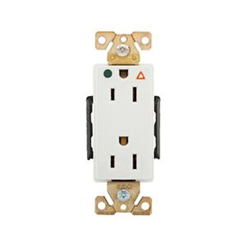 Main product image of Arrow Hart Duplex Receptacle, #14-10 Awg 15A, Healthcare 125V, Duplex, IG8262W