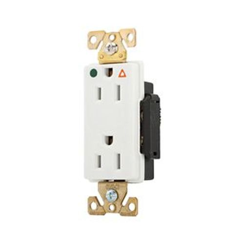 Main product image of Arrow Hart Duplex Receptacle, #14-10 Awg 15A, Healthcare 125V, Duplex, IG8262W