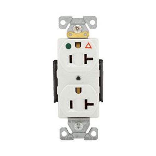 Main product image of Arrow Hart Heavy-Duty Duplex Receptacle, #14-10 Awg 20A, 125V Face Base, 5-20R, Duplex, IG8300W