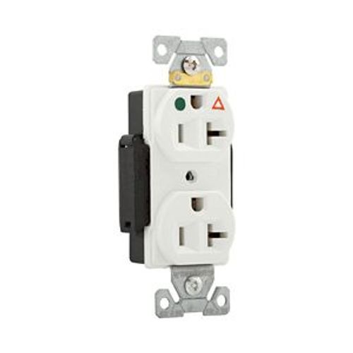 Main product image of Arrow Hart Heavy-Duty Duplex Receptacle, #14-10 Awg 20A, 125V Face Base, 5-20R, Duplex, IG8300W
