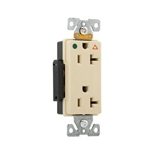 Main product image of Arrow Hart Duplex Receptacle, #14-10 Awg 20A, Healthcare 125V, Ivory, 5-20R, Duplex, IG8362V