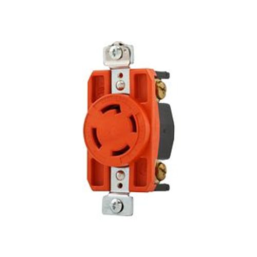 Main product image of Locking Receptacle, #14-8 Awg, 30A, 250V, Back/Side Wiring, Orange, Single, L15-30 3-Pole 4-Wire, IGL1530R-BU