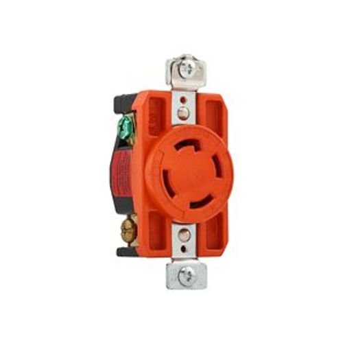 Main product image of Locking Receptacle, #14-8 Awg, 30A, 250V, Back/Side Wiring, Orange, Single, L15-30 3-Pole 4-Wire, IGL1530R-BU