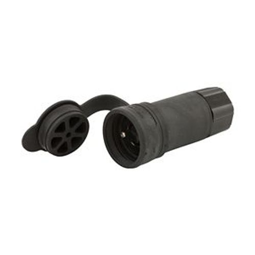 Main product image of Arrow Hart Watertight Locking Connector, #18-10 Awg 20A, 125/250V, Black, L10-20, 3-Pole, 3-Wire, L1020CWBK