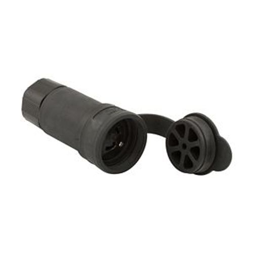 Main product image of Arrow Hart Watertight Locking Connector, #18-10 Awg 20A, 125/250V, Black, L10-20, 3-Pole, 3-Wire, L1020CWBK