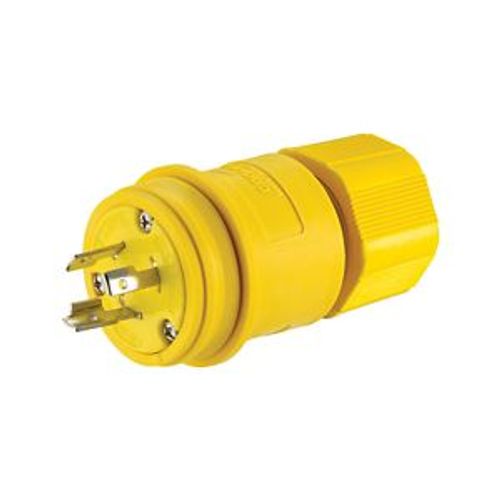 Main product image of Arrow Hart Watertight Locking Plug, #18-10 Awg 20A, 125/250V, Black, L10-20, 3-Pole, 3-Wire, L1020PWBK