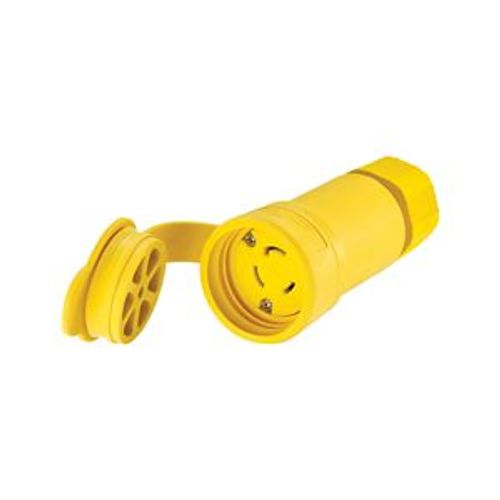 Main product image of Arrow Hart Watertight Locking Connector, #18-10 Awg 20A, 250V, Back, L11-20, 3-Pole, 3-Wire, L1120CW