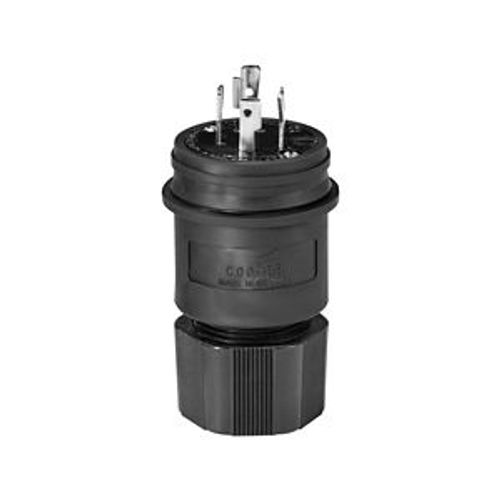 Main product image of Locking Plug, #18-10 Awg, 20A, 125/250V, Black, Steel, L14-20 3-Pole 4-Wire, 0.36 To 0.84", L1420PWBK