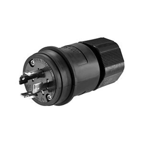 Main product image of Locking Plug, #18-10 Awg, 20A, 125/250V, Black, Steel, L14-20 3-Pole 4-Wire, 0.36 To 0.84", L1420PWBK