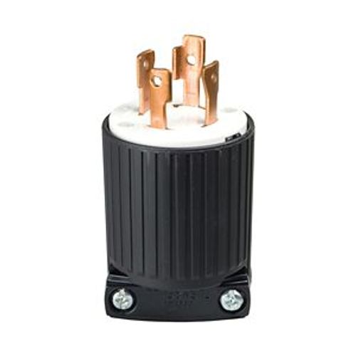 Main product image of Locking Plug, #16-12 Awg, 30A, Industrial, 125/250V, Back Wiring, Ultra Grip, 3-Pole, 4-Wire, L1430P