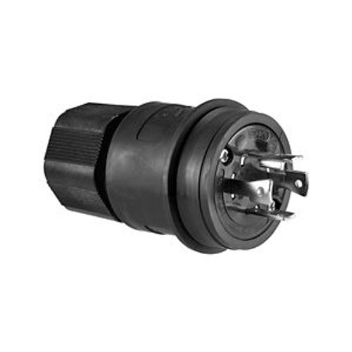 Main product image of Arrow Hart Watertight Locking Plug, #18-10 Awg 30A, 125/250V, Black, Steel, L14-30 3-Pole 4-Wire, L1430PWBK