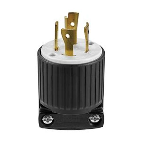 Main product image of Locking Plug, #16-12 Awg, 20A, Industrial, 250V, Back Wiring, Black, White, Ultra Grip, L15-20, L1520P