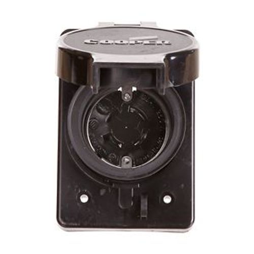 Main product image of Arrow Hart Watertight Locking Receptacle, #18-10 Awg 20A, 250V, Single, L15-20 3-Pole 4-Wire, L1520RWBK