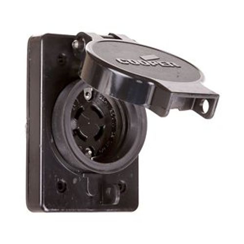 Main product image of Arrow Hart Watertight Locking Receptacle, #18-10 Awg 20A, 250V, Single, L15-20 3-Pole 4-Wire, L1520RWBK