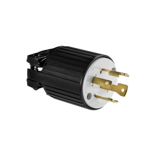 Main product image of Locking Plug, #16-12 Awg, 30A, Industrial, 250V, Back Wiring, Black, White, Ultra Grip, L15-30, L1530P