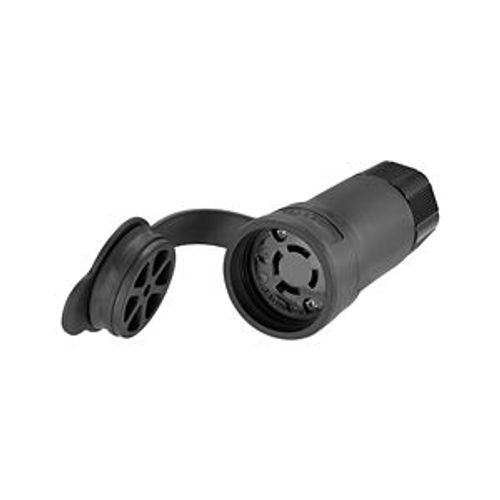 Main product image of Arrow Hart Watertight Locking Connector, #18-10 Awg 20A, 480V, Black, L16-20 3-Pole 4-Wire, L1620CWBK