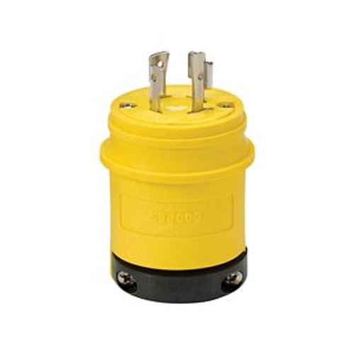 Main product image of Arrow Hart Watertight Locking Plug, #18-10 Awg 20A, 480V, Steel, L16-20 3-Pole 4-Wire, L1620PW