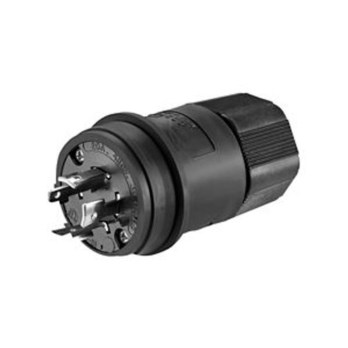 Main product image of Arrow Hart Watertight Locking Plug, #18-10 Awg 20A, 480V, Black, Steel, L16-20 3-Pole 4-Wire, L1620PWBK