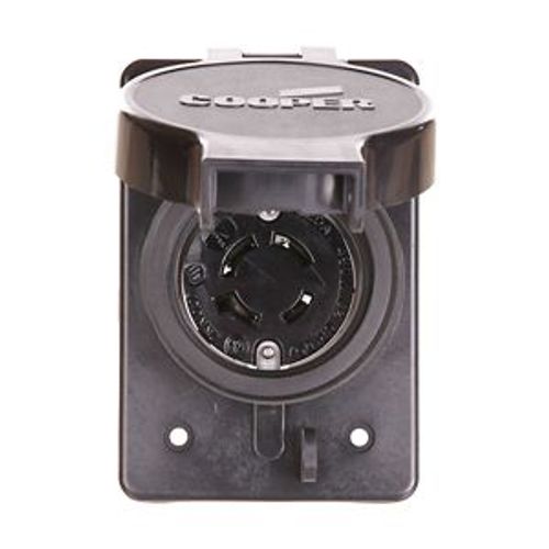 Main product image of Arrow Hart Watertight Locking Receptacle, #14-8 Awg, 20A, 480V, Black, L16-20 3-Pole 4-Wire, L1620RWBK
