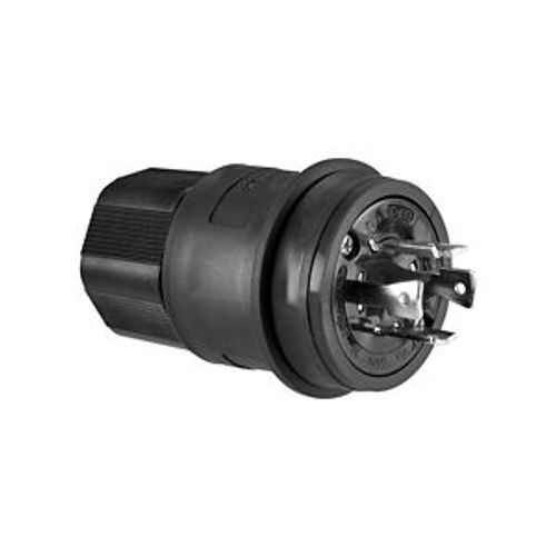 Main product image of Arrow Hart Watertight Locking Plug, #18-10 Awg 30A, 600V, Black, Steel, L17-30 3-Pole 4-Wire, L1730PWBK