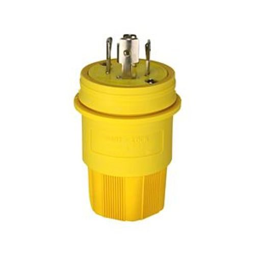 Main product image of Arrow Hart Watertight Locking Plug, #18-10 Awg 30A, 120/208V, Black, Steel, L18-30 3-Pole 4-Wire, L1830PWBK
