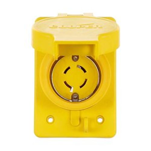 Main product image of Arrow Hart Watertight Locking Receptacle, #14-8 Awg, 20A, 277/480V, L19-20, 4-Pole, 4-Wire, L1920RW