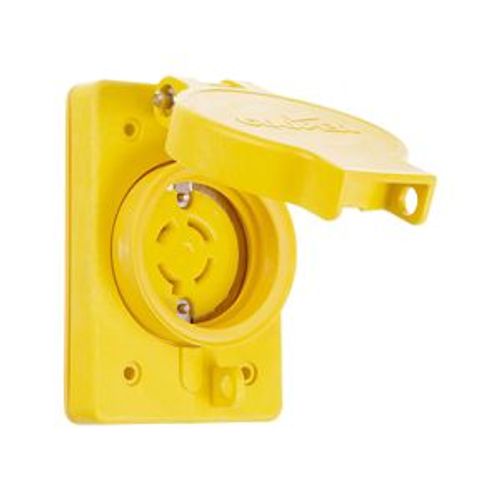 Main product image of Arrow Hart Watertight Locking Receptacle, #14-8 Awg, 20A, 277/480V, L19-20, 4-Pole, 4-Wire, L1920RW