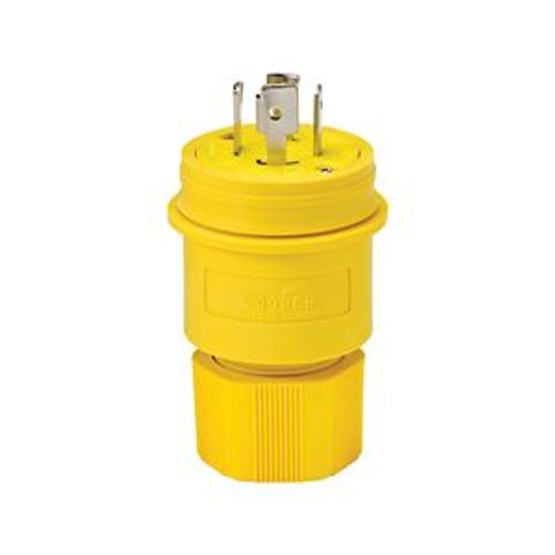 Main product image of Arrow Hart Watertight Locking Plug, #18-10 Awg 30A, 277/480V, Steel, L19-30, 4-Pole, 4-Wire, L1930PW