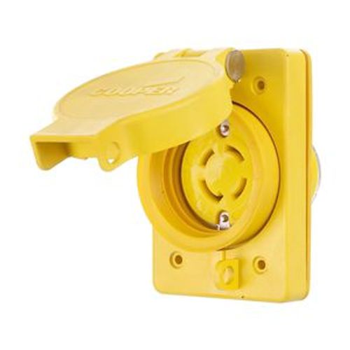 Main product image of Arrow Hart Watertight Locking Receptacle, #14-8 Awg, 30A, 277/480V, L19-30, 4-Pole, 4-Wire, L1930RW