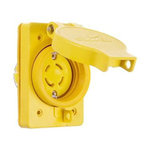 Main product image of Arrow Hart Watertight Locking Receptacle, #14-8 Awg, 30A, 277/480V, L19-30, 4-Pole, 4-Wire, L1930RW