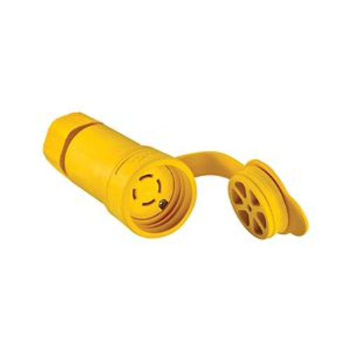 Main product image of Arrow Hart Watertight Locking Connector, #18-10 Awg 20A, 347/600V, Black, L20-20, 4-Pole, 4-Wire, L2020CWBK