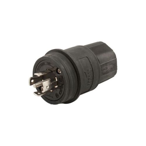 Main product image of Arrow Hart Watertight Locking Plug, #18-10 Awg 30A, 347/600V, Black, L20-30, 4-Pole, 4-Wire, L2030PWBK