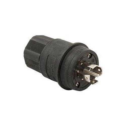 Main product image of Arrow Hart Watertight Locking Plug, #18-10 Awg 30A, 347/600V, Black, L20-30, 4-Pole, 4-Wire, L2030PWBK