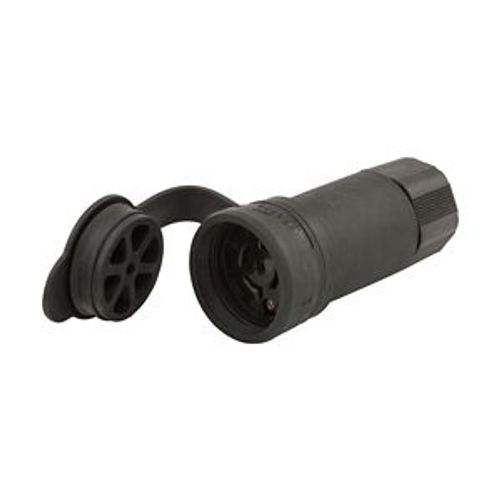 Main product image of Arrow Hart Watertight Locking Connector, #18-10 Awg 20A, 120/208V, Black, L21-20, 4-Pole, 5-Wire, L2120CWBK