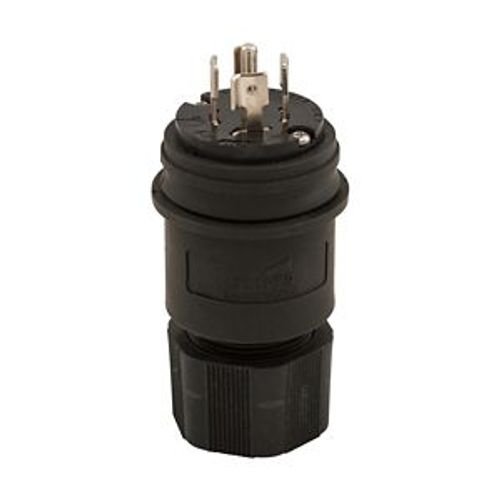 Main product image of Arrow Hart Watertight Locking Plug, #18-10 Awg 20A, 120/208V, Black, L21-20, 4-Pole, 5-Wire, L2120PWBK