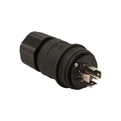 Main product image of Arrow Hart Watertight Locking Plug, #18-10 Awg 20A, 120/208V, Black, L21-20, 4-Pole, 5-Wire, L2120PWBK