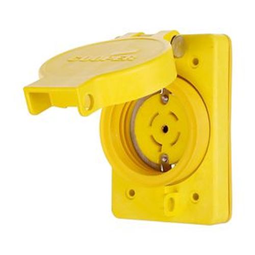 Main product image of Arrow Hart Watertight Locking Receptacle, #14-8 Awg, 20A, 120/208V, L21-20, 4-Pole, 5-Wire, L2120RW