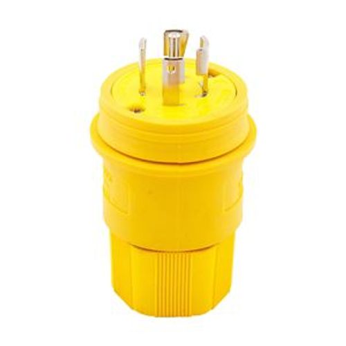 Main product image of Arrow Hart Watertight Locking Plug, #18-10 Awg 30A, 347/600V, Black, L23-30, 4-Pole, 5-Wire, L2330PWBK