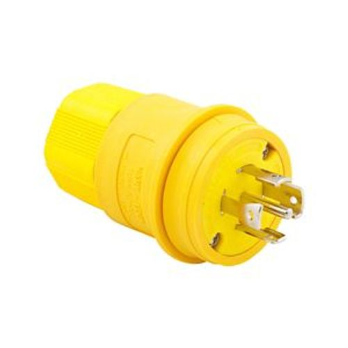 Main product image of Arrow Hart Watertight Locking Plug, #18-10 Awg 30A, 347/600V, Black, L23-30, 4-Pole, 5-Wire, L2330PWBK