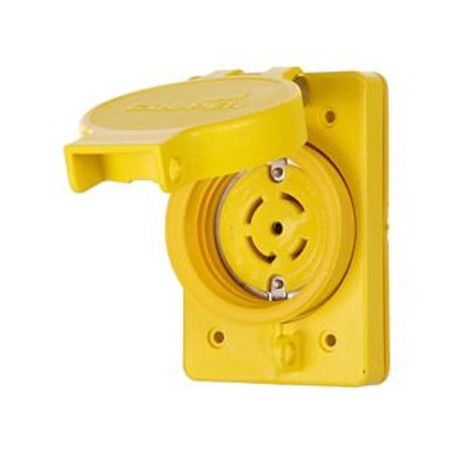 Main product image of Arrow Hart Watertight Locking Receptacle, #14-8 Awg 30A, 347/600V, Black, L23-30, 4-Pole, 5-Wire, L2330RWBK