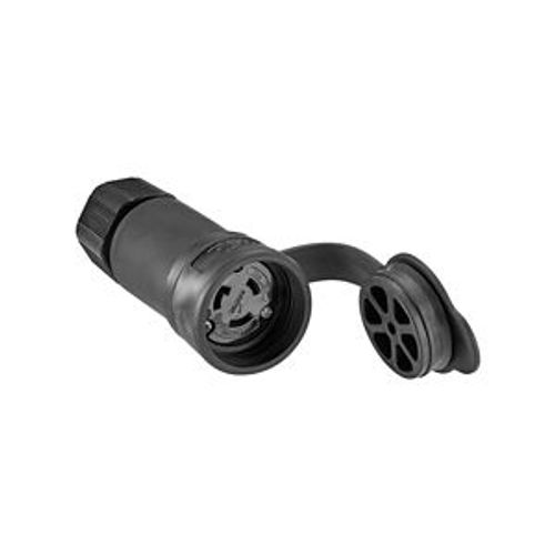 Main product image of Arrow Hart Watertight Locking Connector, #18-10 Awg 20A, 125V, Black, L5-20, 2-Pole 3-Wire, L520CWBK