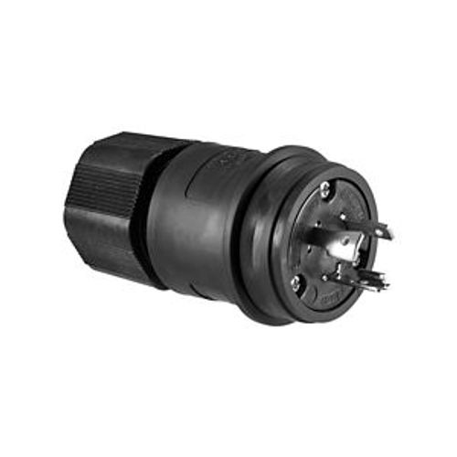 Main product image of Arrow Hart Watertight Locking Plug, #18-10 Awg 20A, 125V, Black, Steel, L5-20, 2-Pole 3-Wire, L520PWBK