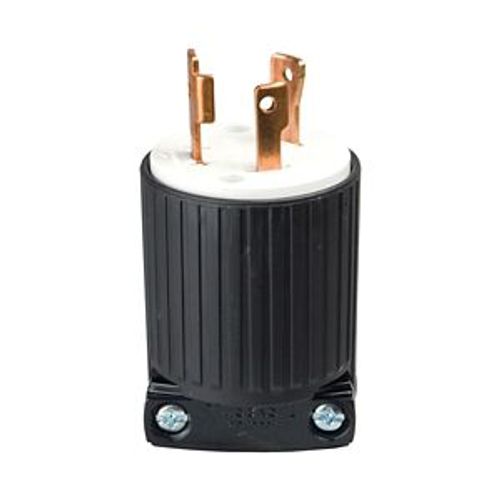 Main product image of Locking Plug, #16-12 Awg, 30A, Industrial, 125V, Back Wiring, Black, White, Ultra Grip, L5-30, L530P