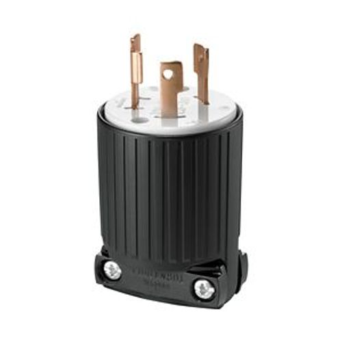 Main product image of Locking Plug, #16-12 Awg, 30A, Industrial, 125V, Back Wiring, Black, White, Ultra Grip, L5-30, L530P