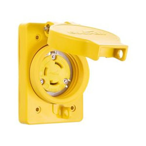 Main product image of Arrow Hart Watertight Locking Receptacle, #18-10 Awg 30A 125V, Single, L5-30, 2-Pole 3-Wire, L530RWBK