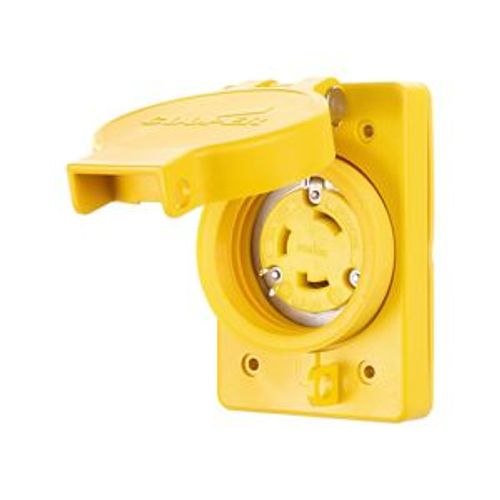 Main product image of Arrow Hart Watertight Locking Receptacle, #18-10 Awg 30A 125V, Single, L5-30, 2-Pole 3-Wire, L530RWBK