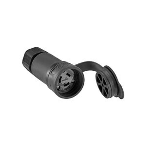 Main product image of Arrow Hart Watertight Locking Connector, #18-10 Awg 20A, 250V, Black, L6-20, 2-Pole 3-Wire, L620CWBK
